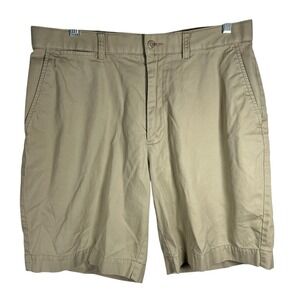 Polo Ralph‎ Lauren Prospet Men 34 Cotton Khaki Flat Front Chino Shorts